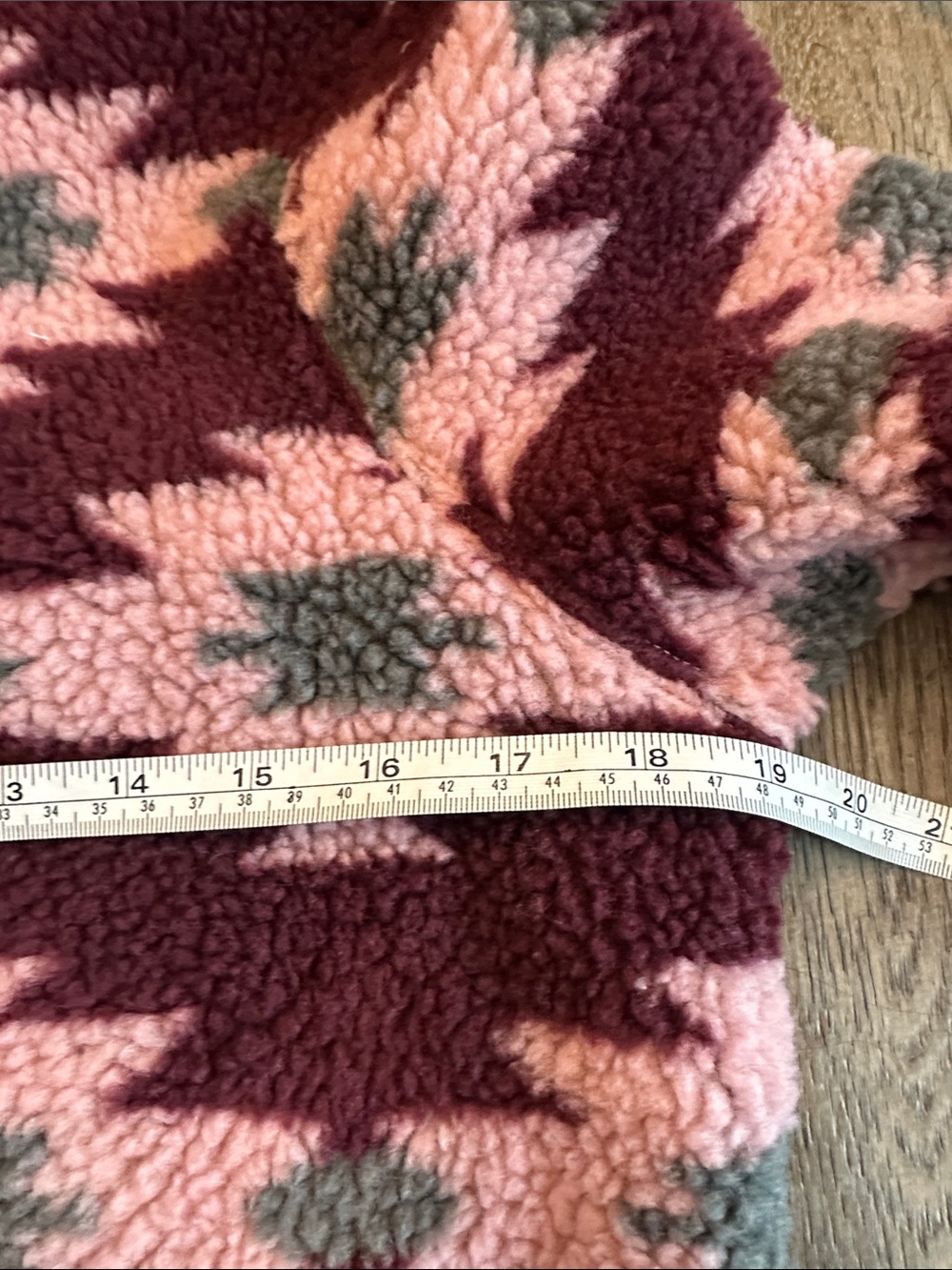 Orvis Aztec Southwest Deep Pile Sherpa Fleece Quarter Zip Pullover Pink Small NW - Picture 5 of 7